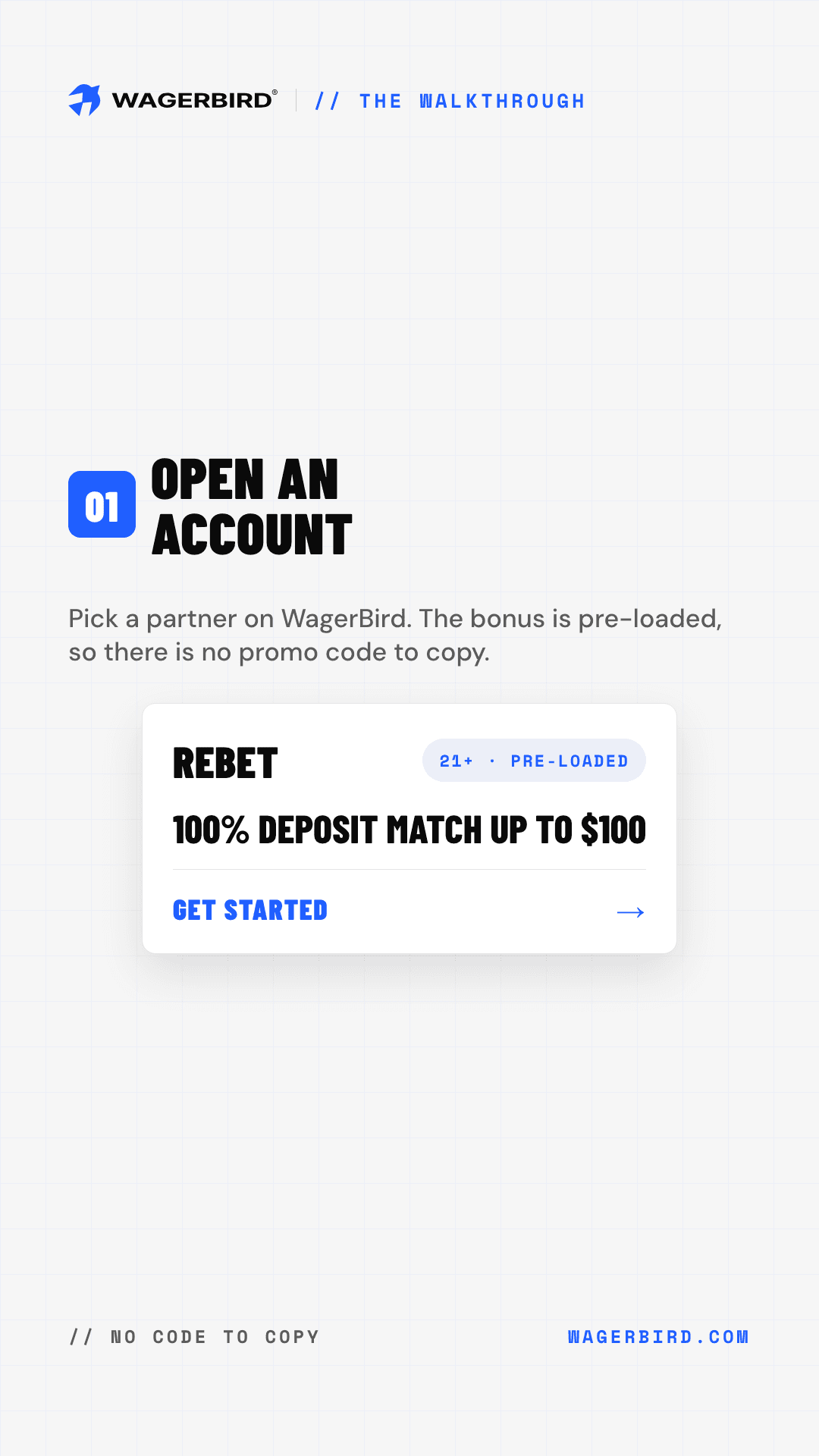 Step 01: open a new partner account and make a first-time deposit